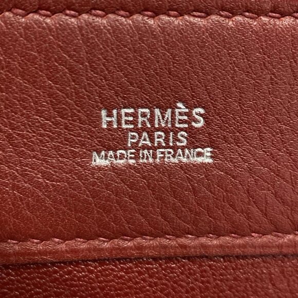 HERMES Muso rouge ash Taurillon Clemence Square D Shoulder Bag 708-060425 - Picture 14 of 14